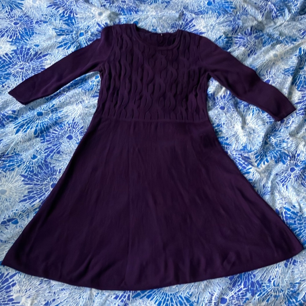 Purple sweater dress